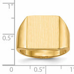 14K 13.5x15. Open Back Mens Signet Ring view