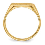 14K 8.5x5.0mm Closed Back Childs Signet Ring view