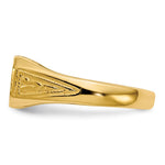 14K 8.5x5.0mm Closed Back Childs Signet Ring view