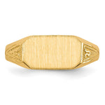 14K 8.5x5.0mm Closed Back Childs Signet Ring view