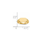 14K 8.5x5.0mm Closed Back Childs Signet Ring view