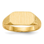14K 8.5x5.0mm Closed Back Childs Signet Ring view