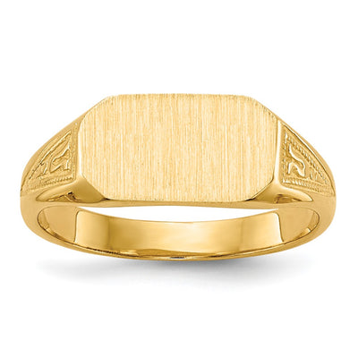 14K gold signet ring