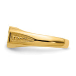 14K 10.0x5.5mm Closed Back Signet Ring view