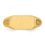 14K 10.0x5.5mm Closed Back Signet Ring view