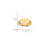 14K 10.0x5.5mm Closed Back Signet Ring view