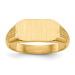 14K 10.0x5.5mm Closed Back Signet Ring view
