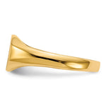 14K 8x6. Open Back Signet Ring view
