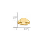 14K 8x6. Open Back Signet Ring view