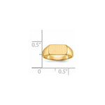 14K Open Back Signet Ring view