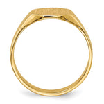 14K 8.0x6.25mm Closed Back Signet Ring view
