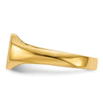 14K 8.0x6.25mm Closed Back Signet Ring view