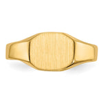 14K 8.0x6.25mm Closed Back Signet Ring view