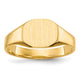 14K 8.0x6.25mm Closed Back Signet Ring