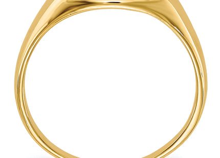 14k Child's A Diamond Closed Back Signet Ring