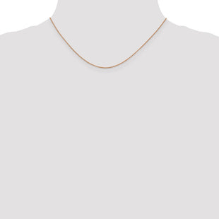 14K Rose Gold Box Link with Lobster Clasp Chain (Style RSC1-16)