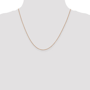 14K Rose Gold Box Link with Lobster Clasp Chain (Style RSC1-20)