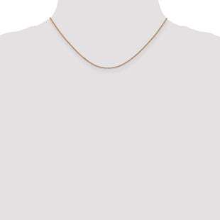 14K Rose Gold Box Link with Lobster Clasp Chain (Style RSC2-16)