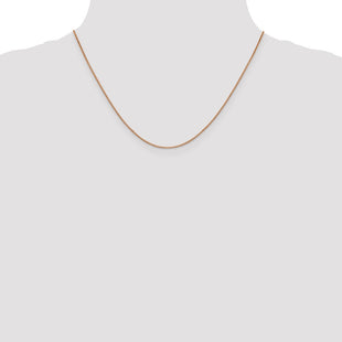 14K Rose Gold Box Link with Lobster Clasp Chain (Style RSC2-18)