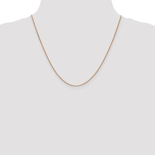 14K Rose Gold Box Link with Lobster Clasp Chain (Style RSC2-20)