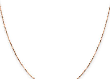 14K Rose Gold Diamond-cut Cable with Lobster Clasp Chain, 16 x 1mm
