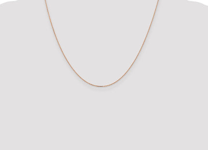 14K Rose Gold Diamond-cut Cable with Lobster Clasp Chain (Style RSC20-20)