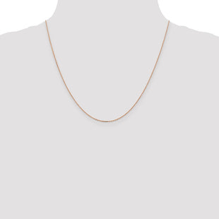 14K Rose Gold Diamond-cut Cable with Lobster Clasp Chain (Style RSC20-20)