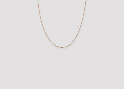 14K Rose Gold Diamond-cut Cable with Lobster Clasp Chain (Style RSC20-22)