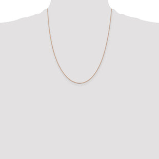 14K Rose Gold Diamond-cut Cable with Lobster Clasp Chain (Style RSC20-22)