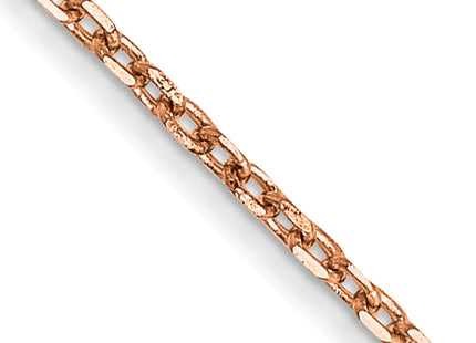14K Rose Gold Diamond-cut Cable with Lobster Clasp Chain, 16 x 1mm