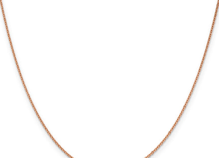 14K Rose Gold Diamond-cut Cable with Lobster Clasp Chain, 16 x 1.4mm
