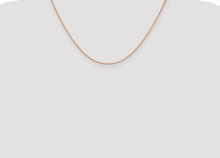 14K Rose Gold Diamond-cut Cable with Lobster Clasp Chain (Style RSC21-18)