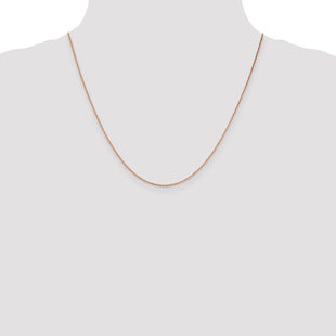 14K Rose Gold Diamond-cut Cable with Lobster Clasp Chain (Style RSC21-20)