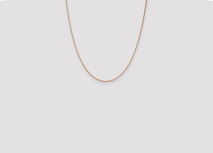 14K Rose Gold Diamond-cut Cable with Lobster Clasp Chain (Style RSC21-22)