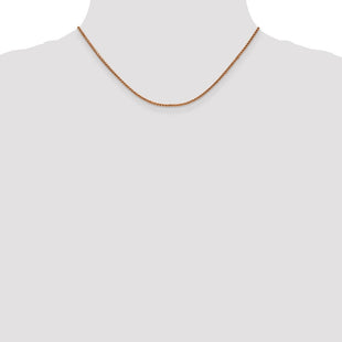 14K Rose Gold Diamond-cut Spiga with Lobster Clasp Chain (Style RSC23-16)