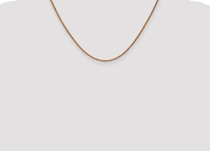 14K Rose Gold Diamond-cut Spiga with Lobster Clasp Chain (Style RSC23-18)