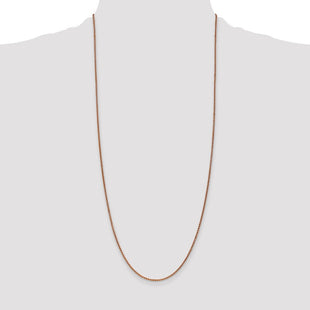 14K Rose Gold Diamond-cut Spiga with Lobster Clasp Chain (Style RSC23-30)