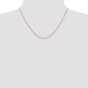 14K Rose Gold Ropa with Spring Ring Clasp Chain (Style RSC26-18)