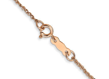 14K Rose Gold Ropa with Spring Ring Clasp Chain, 16 x 1.1mm