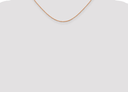 14K Rose Gold Ropa with Spring Ring Clasp Chain, 16 x 1.1mm