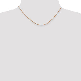 14K Rose Gold Box Link with Lobster Clasp Chain (Style RSC3-16)