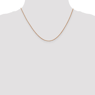 14K Rose Gold Box Link with Lobster Clasp Chain (Style RSC3-18)