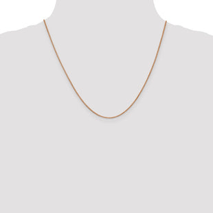 14K Rose Gold Box Link with Lobster Clasp Chain (Style RSC3-20)
