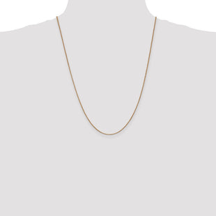14K Rose Gold Box Link with Lobster Clasp Chain (Style RSC3-24)