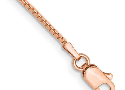 14K rose gold box link bracelet