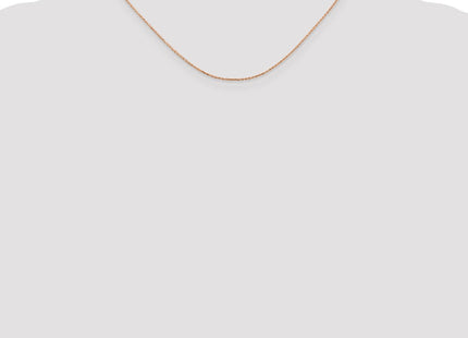 14K Rose Gold Diamond-cut Cable with Lobster Clasp Chain (Style RSC32-16)