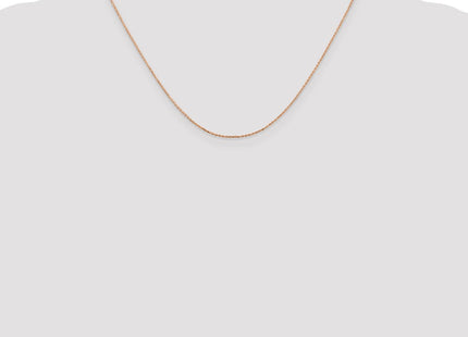 14K Rose Gold Diamond-cut Cable with Lobster Clasp Chain (Style RSC32-18)
