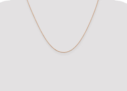 14K Rose Gold Diamond-cut Cable with Lobster Clasp Chain (Style RSC32-20)