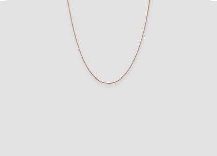 14K Rose Gold Diamond-cut Cable with Lobster Clasp Chain (Style RSC32-22)