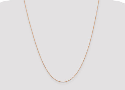 14K Rose Gold Diamond-cut Cable with Lobster Clasp Chain (Style RSC32-24)